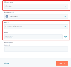 How to add birthday field to hubspot